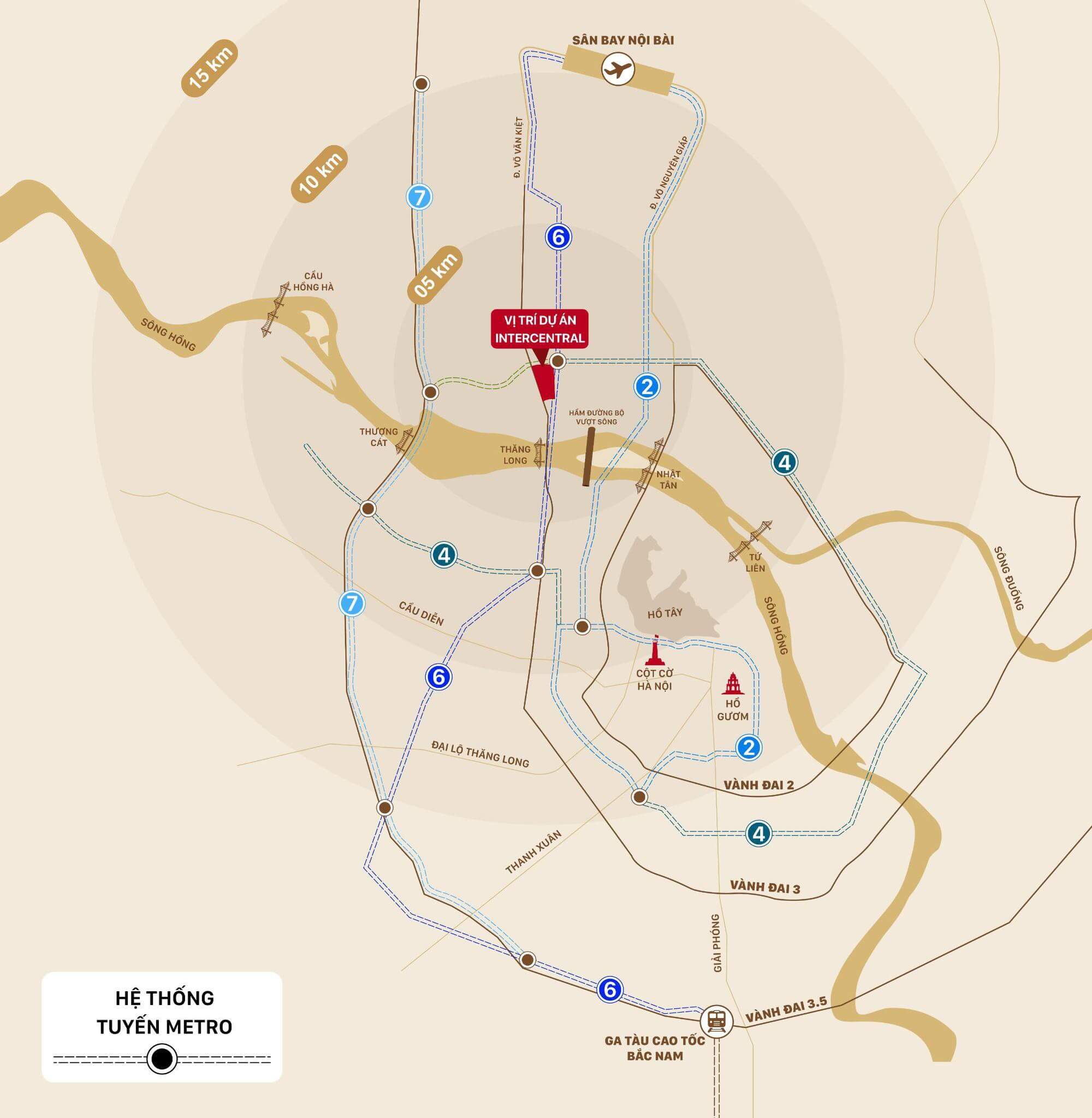 vị trí dự án the intercentral đông anh hà nội